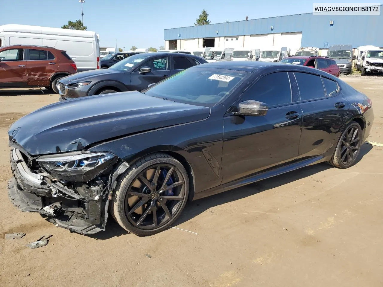 2022 BMW M850Xi VIN: WBAGV8C03NCH58172 Lot: 71592504