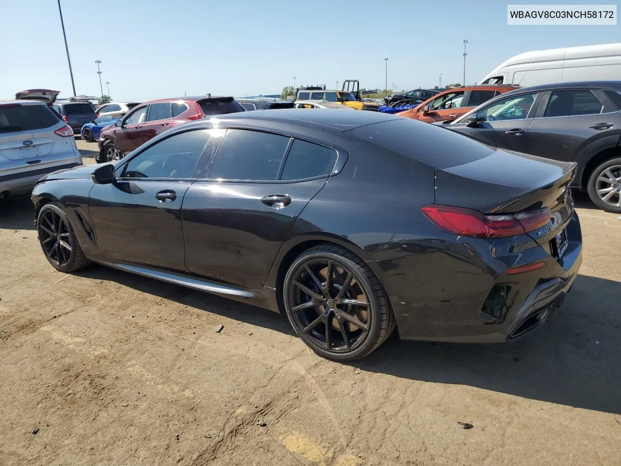 2022 BMW M850Xi VIN: WBAGV8C03NCH58172 Lot: 71592504