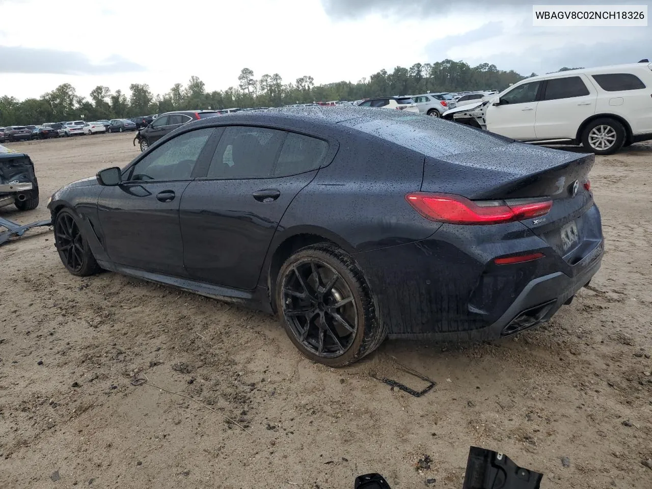 2022 BMW M850Xi VIN: WBAGV8C02NCH18326 Lot: 78362624