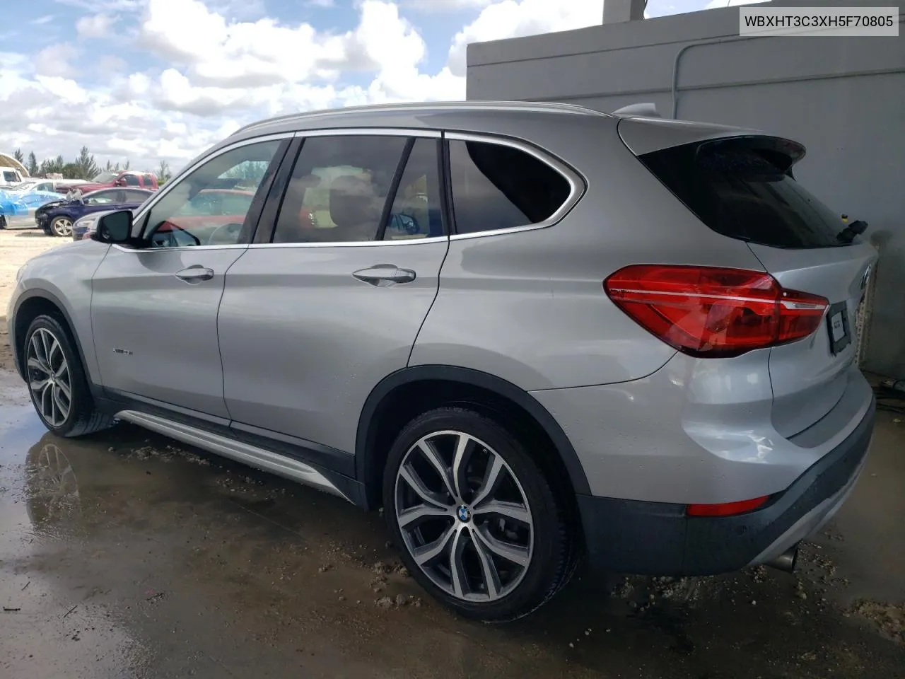 2017 BMW X1 xDrive28I VIN: WBXHT3C3XH5F70805 Lot: 74122104