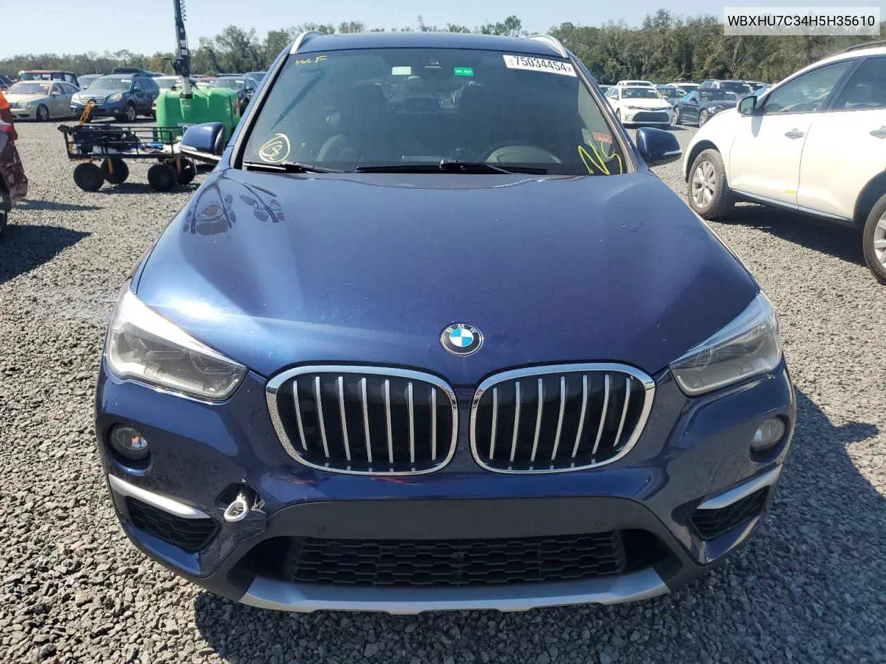 2017 BMW X1 Sdrive28I VIN: WBXHU7C34H5H35610 Lot: 75034454