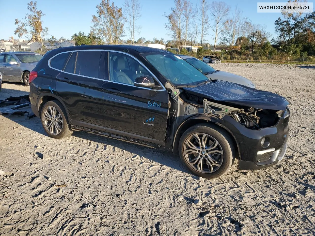 2017 BMW X1 xDrive28I VIN: WBXHT3C30H5F76726 Lot: 76765544