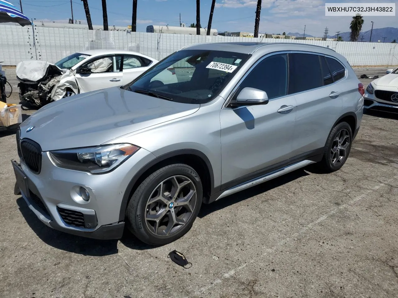 WBXHU7C32J3H43822 2018 BMW X1 Sdrive28I