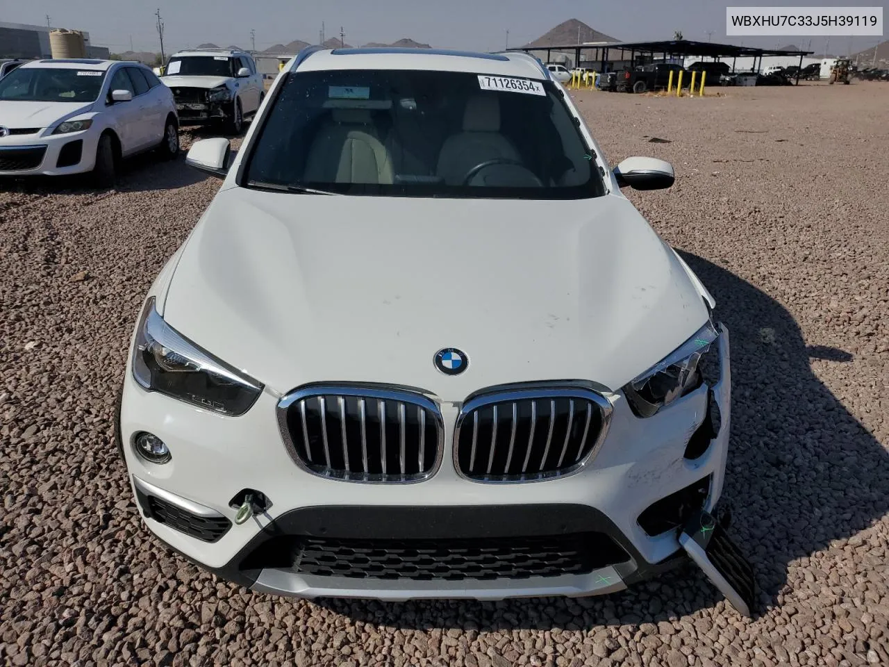 2018 BMW X1 Sdrive28I VIN: WBXHU7C33J5H39119 Lot: 71126354