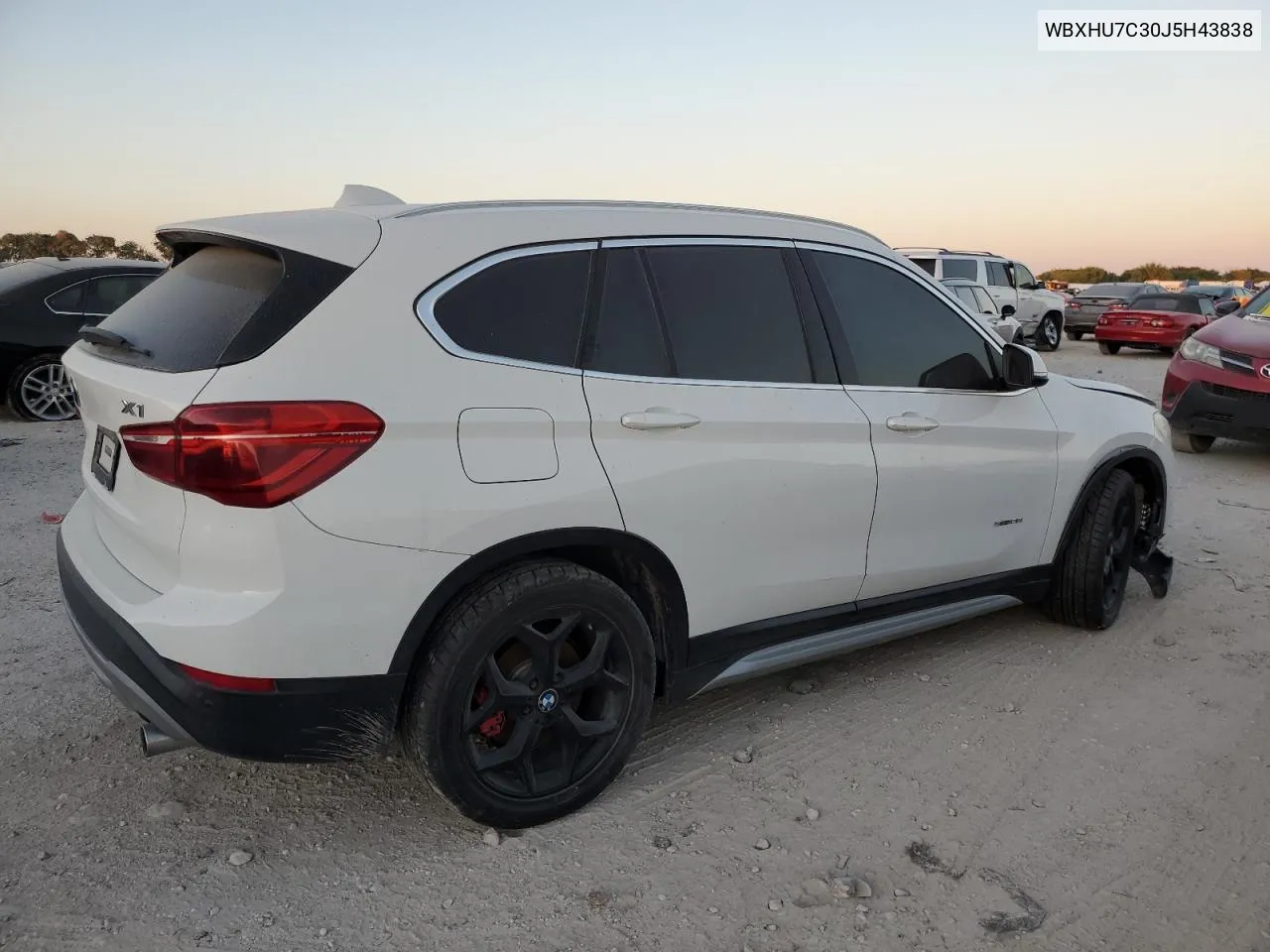 2018 BMW X1 Sdrive28I VIN: WBXHU7C30J5H43838 Lot: 78188204