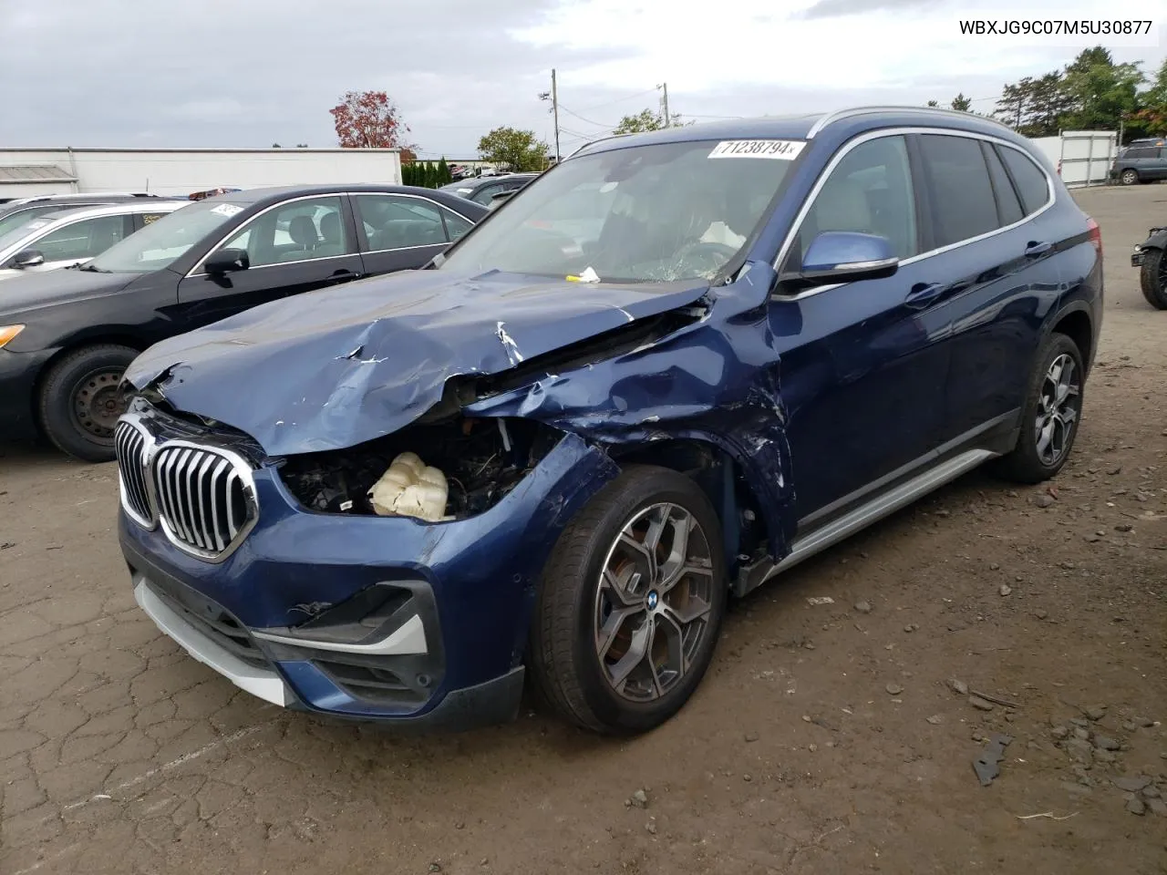 2021 BMW X1 xDrive28I VIN: WBXJG9C07M5U30877 Lot: 71238794