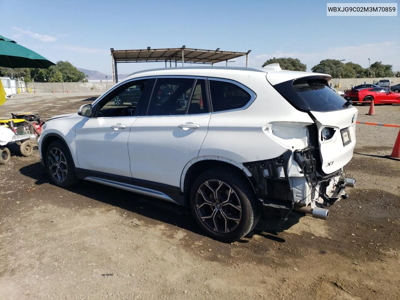 2021 BMW X1 xDrive28I VIN: WBXJG9C02M3M70859 Lot: 73810734