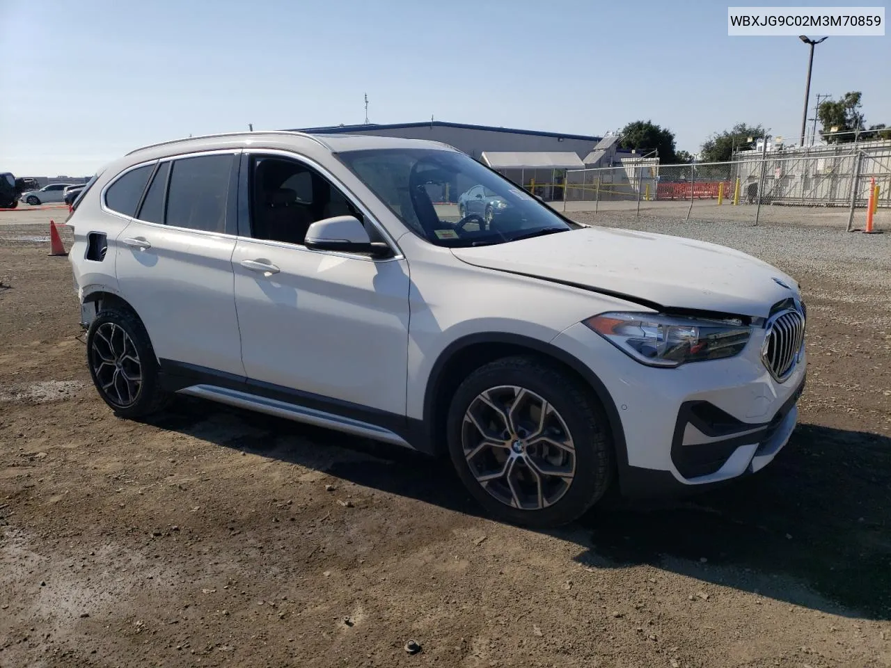 2021 BMW X1 xDrive28I VIN: WBXJG9C02M3M70859 Lot: 73810734