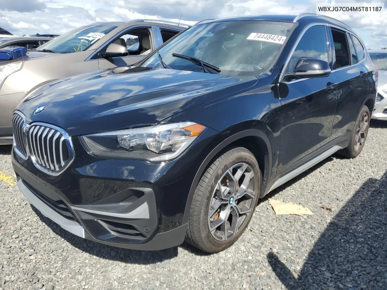 2021 BMW X1 Sdrive28I VIN: WBXJG7C04M5T81187 Lot: 74448424