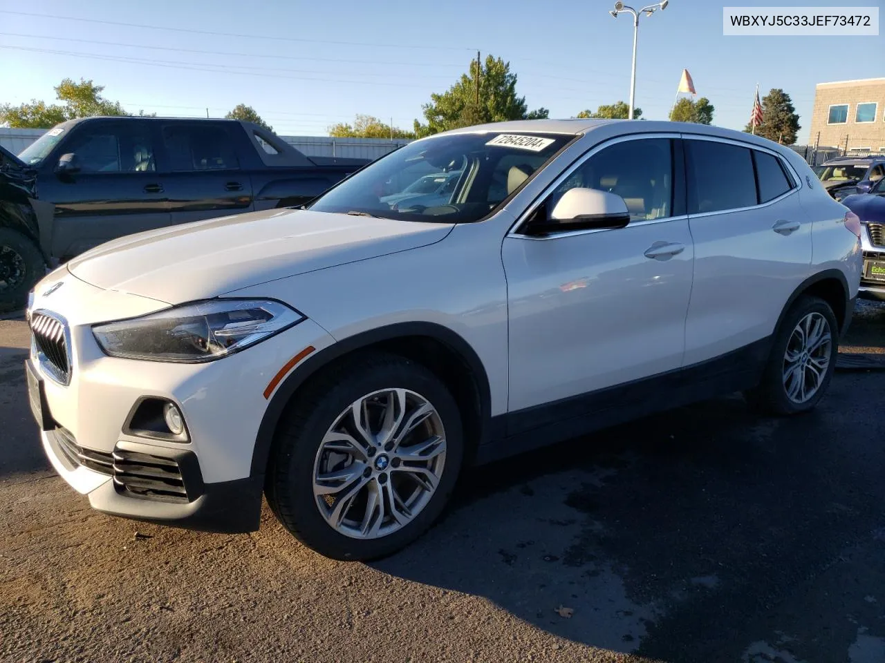 2018 BMW X2 xDrive28I VIN: WBXYJ5C33JEF73472 Lot: 72645204