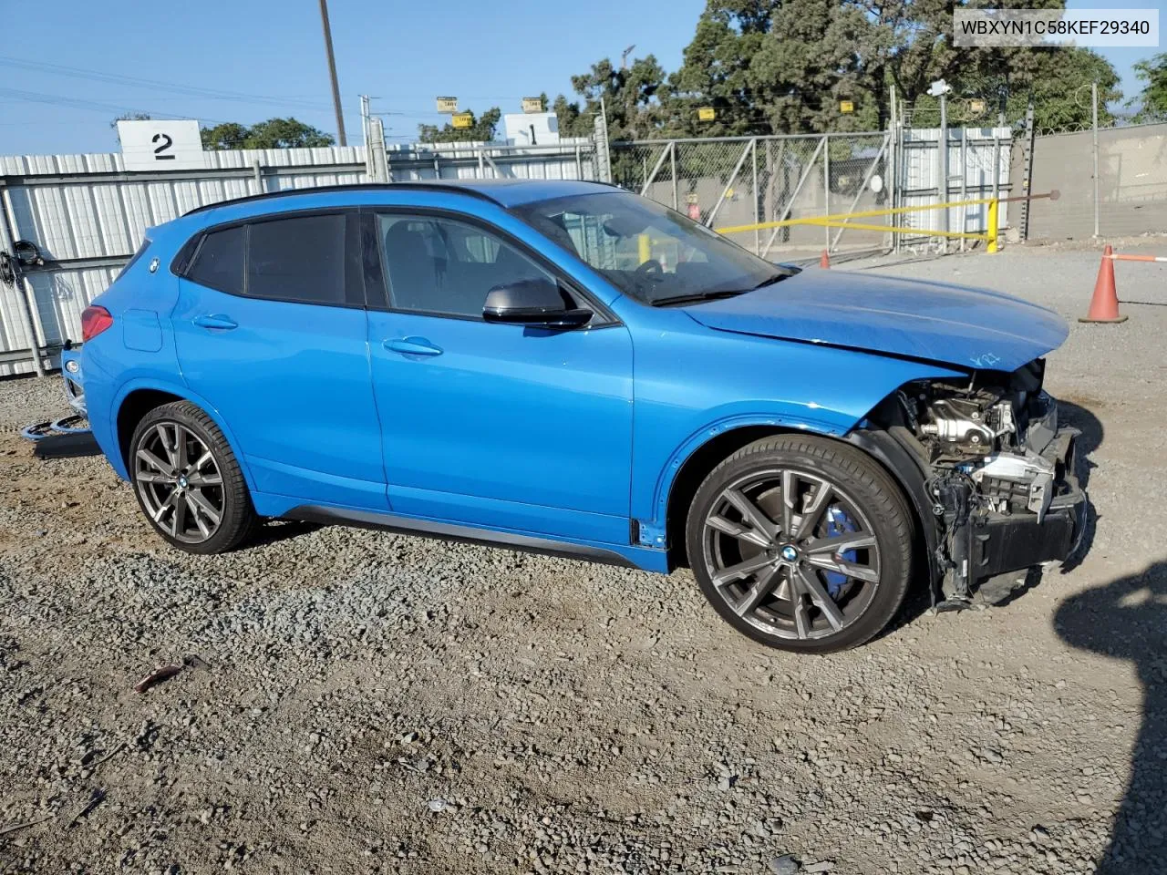 2019 BMW X2 M35I VIN: WBXYN1C58KEF29340 Lot: 75228744