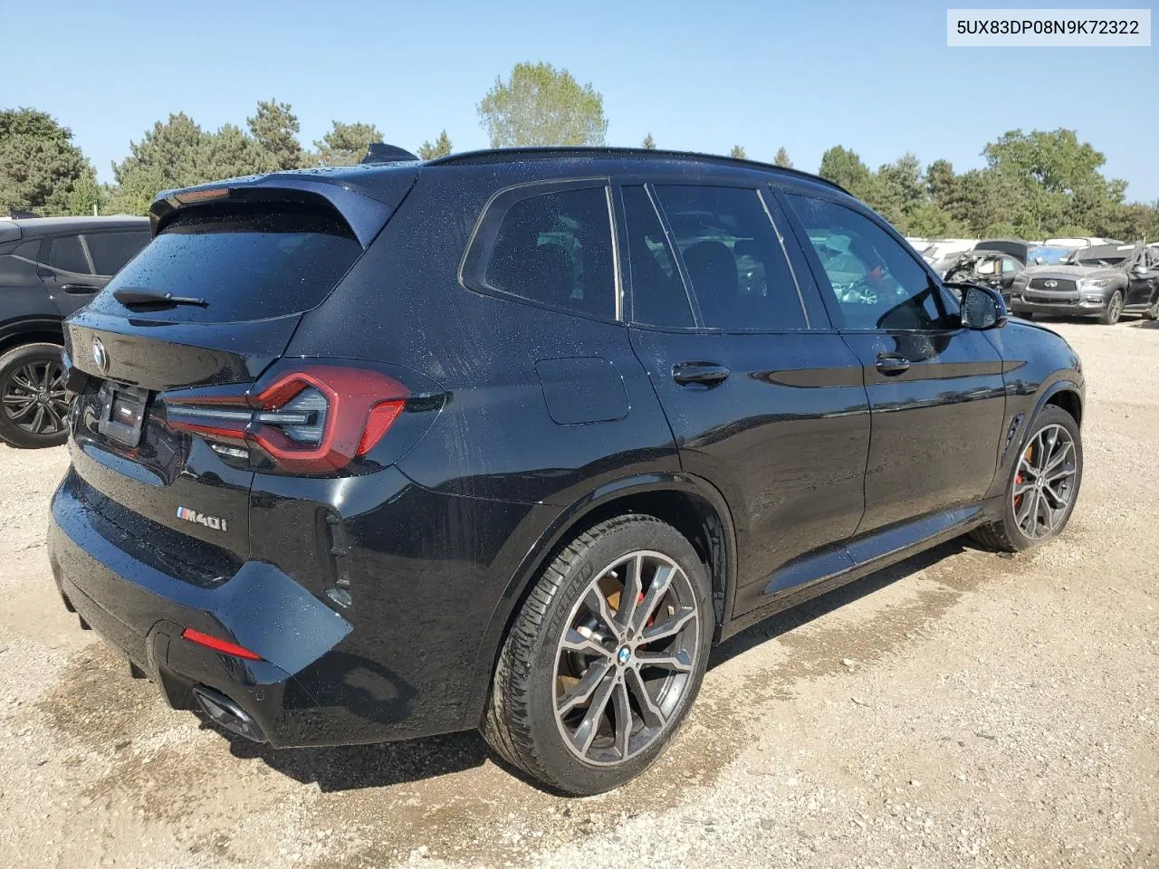 2022 BMW X3 M40I VIN: 5UX83DP08N9K72322 Lot: 70262684