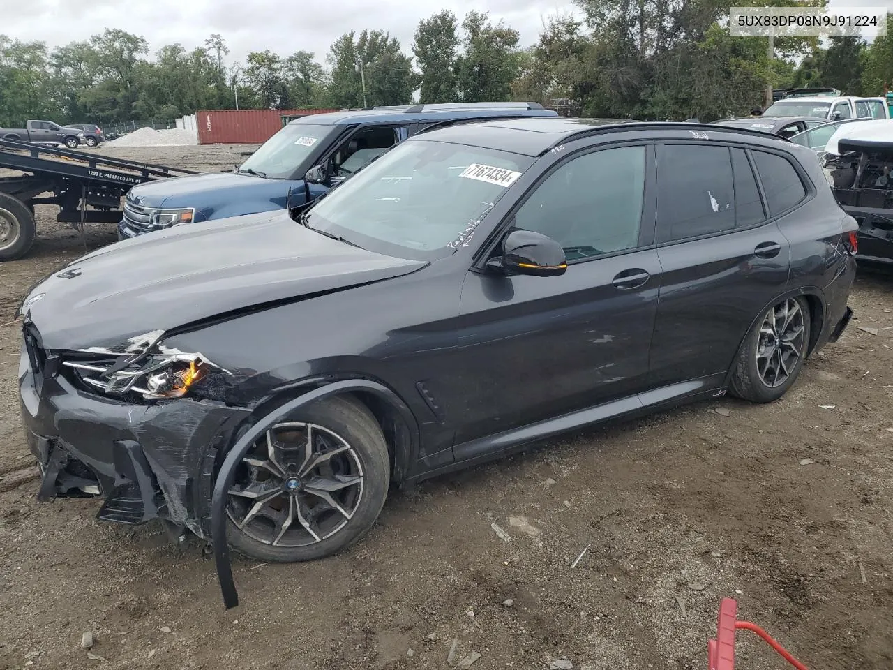 2022 BMW X3 M40I VIN: 5UX83DP08N9J91224 Lot: 71674334