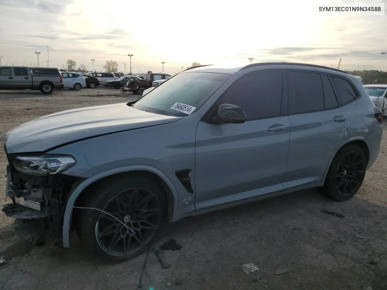 2022 BMW X3 M VIN: 5YM13EC01N9N34588 Lot: 76460514