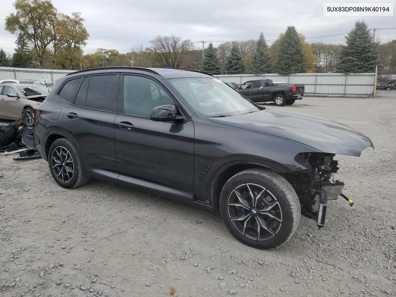 2022 BMW X3 M40I VIN: 5UX83DP08N9K40194 Lot: 77492284