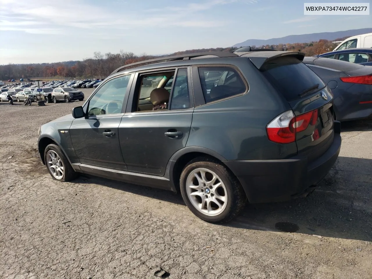 2004 BMW X3 2.5I VIN: WBXPA73474WC42277 Lot: 49218344