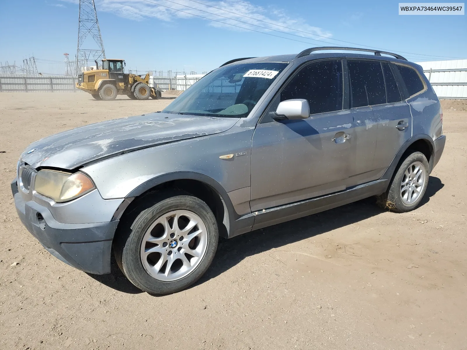 2004 BMW X3 2.5I VIN: WBXPA73464WC39547 Lot: 61681424