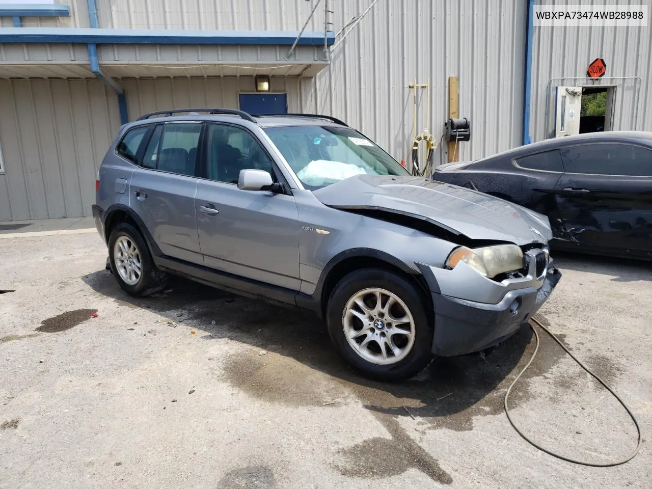 WBXPA73474WB28988 2004 BMW X3 2.5I