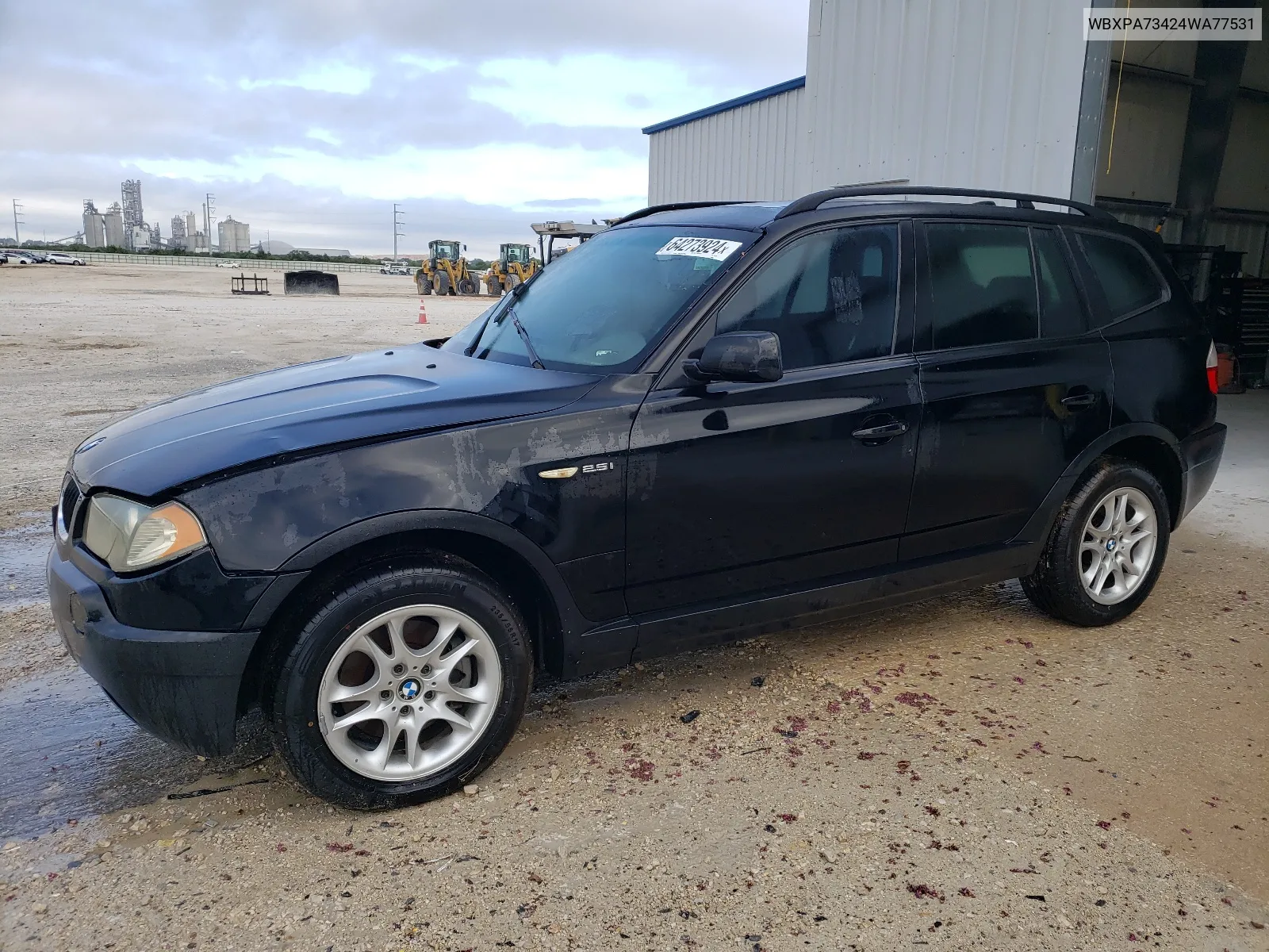 2004 BMW X3 2.5I VIN: WBXPA73424WA77531 Lot: 64273924