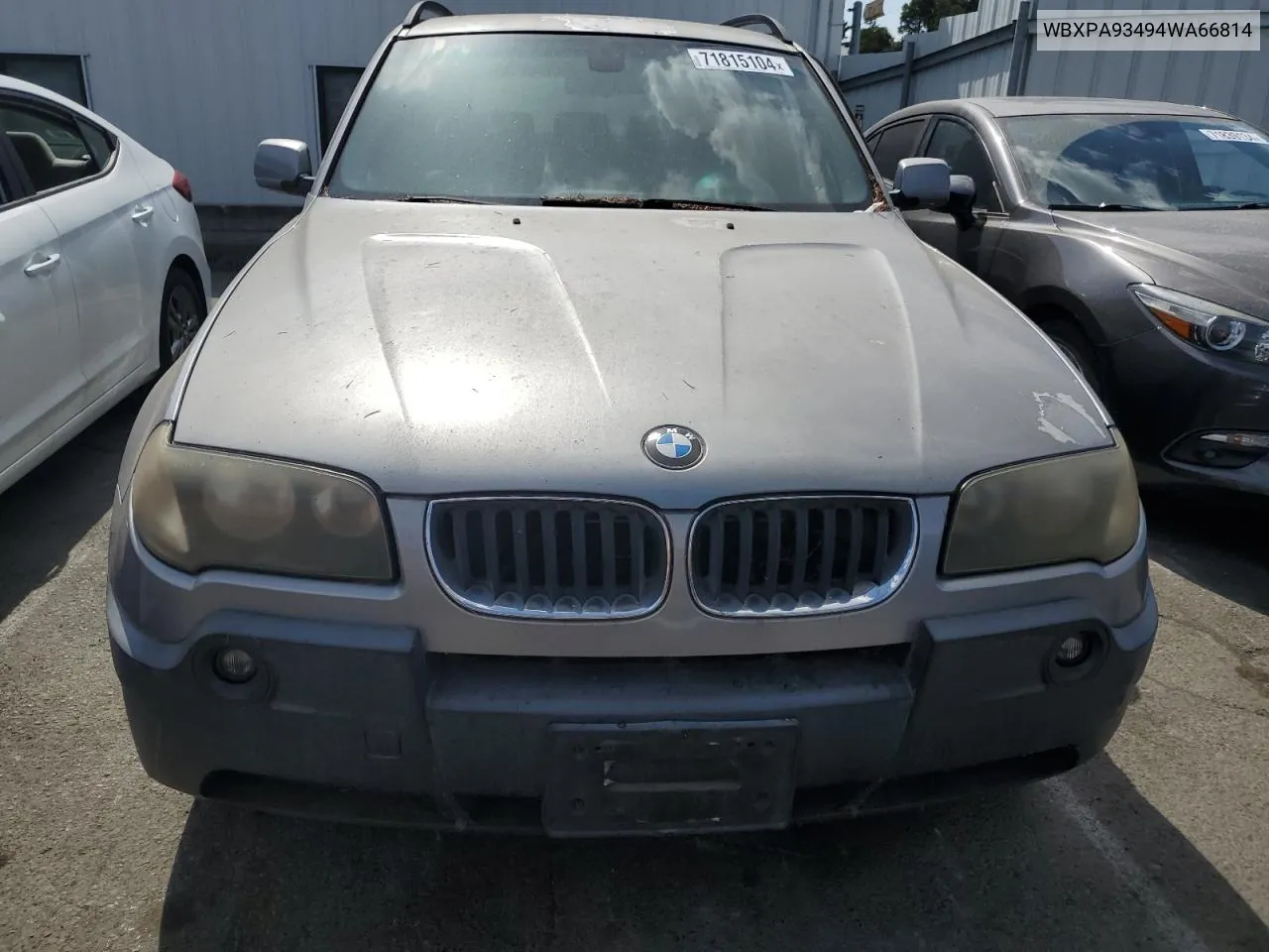 2004 BMW X3 3.0I VIN: WBXPA93494WA66814 Lot: 71815104