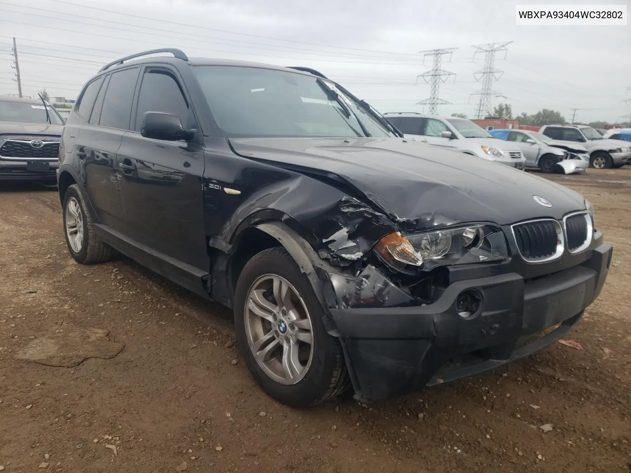 2004 BMW X3 3.0I VIN: WBXPA93404WC32802 Lot: 72528454