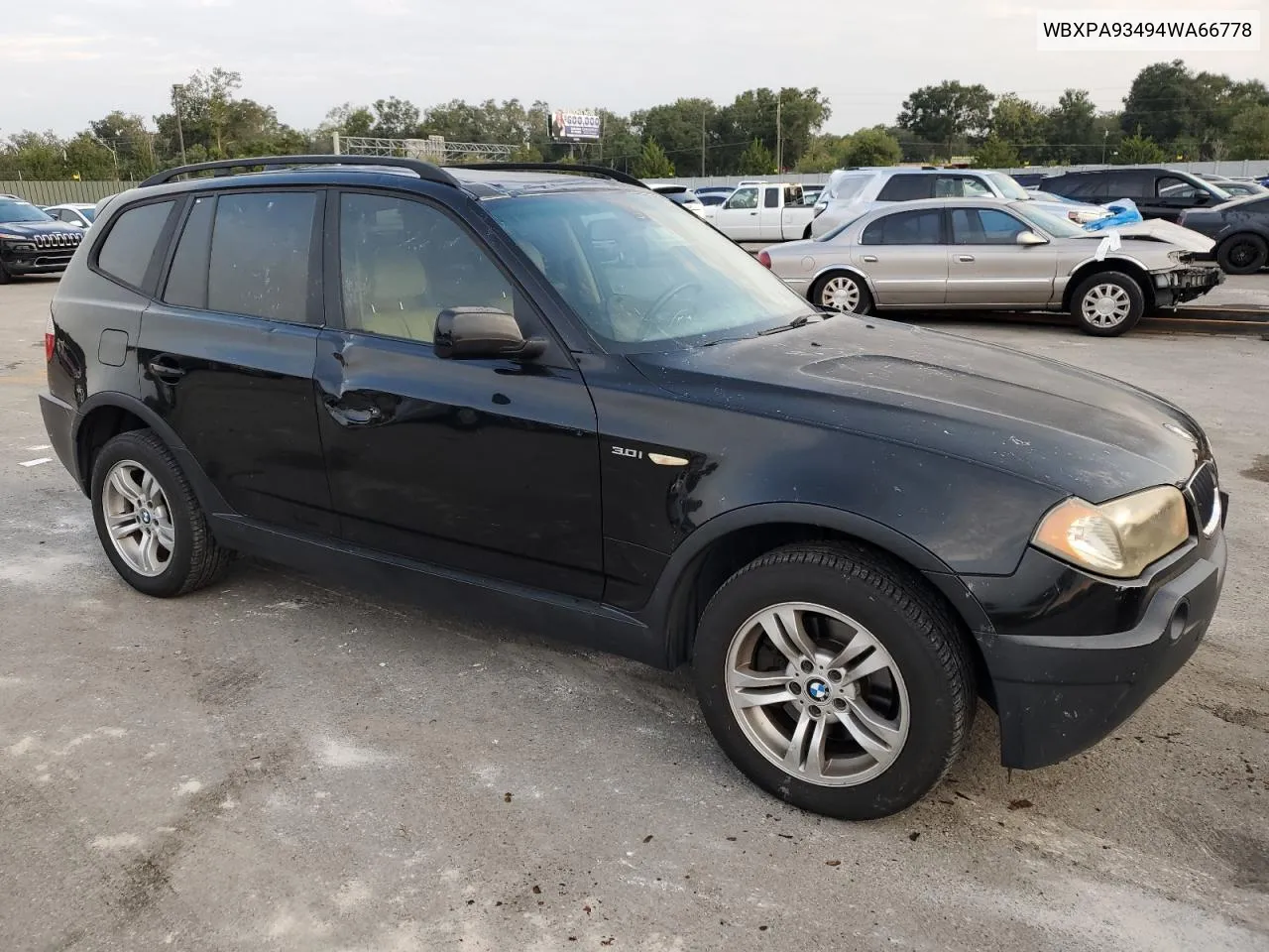 2004 BMW X3 3.0I VIN: WBXPA93494WA66778 Lot: 75797394