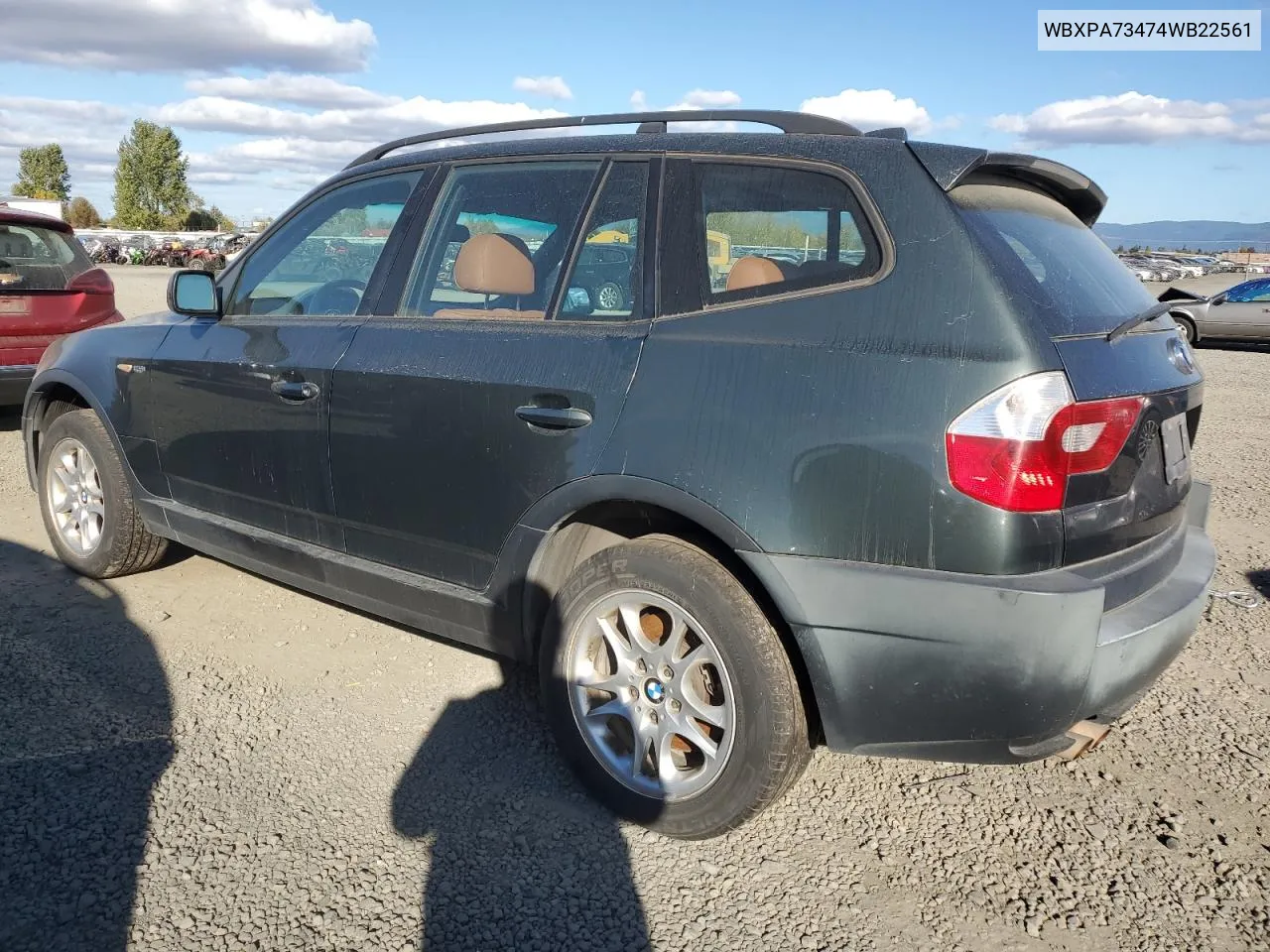 WBXPA73474WB22561 2004 BMW X3 2.5I