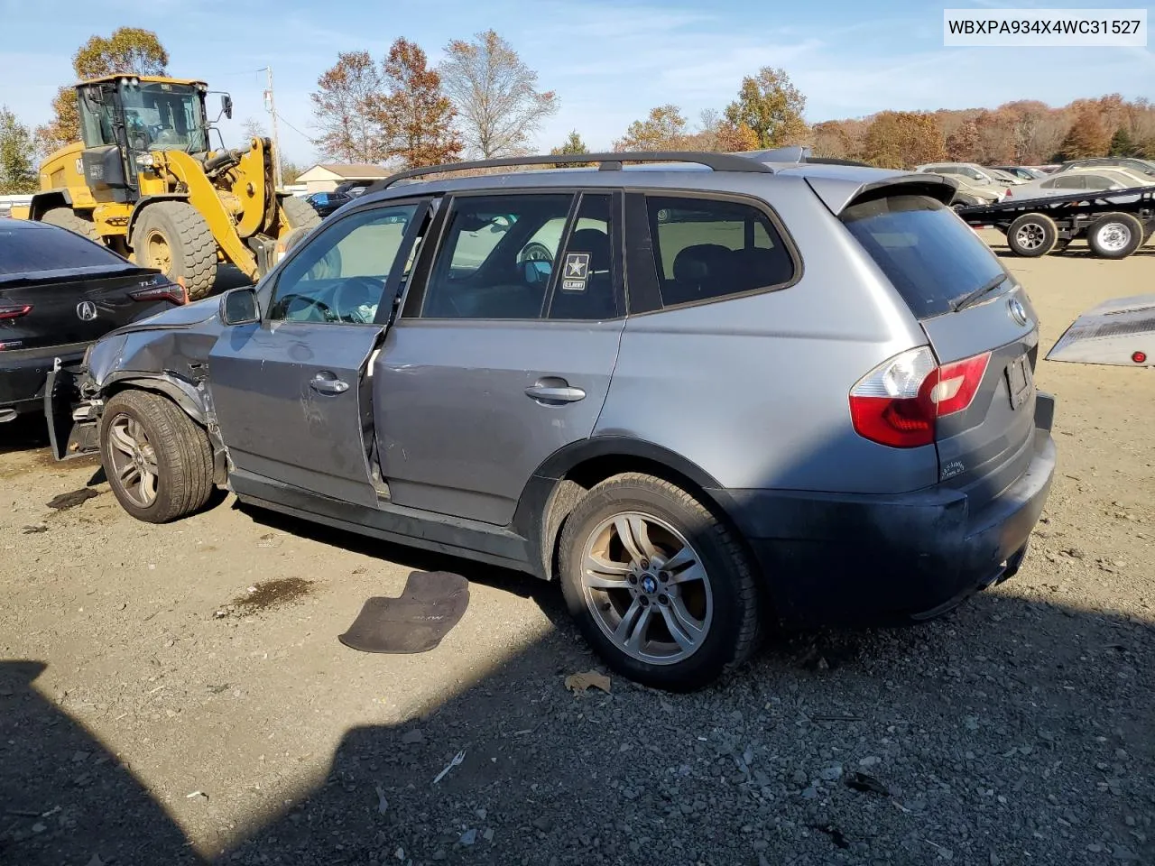 2004 BMW X3 3.0I VIN: WBXPA934X4WC31527 Lot: 78585144