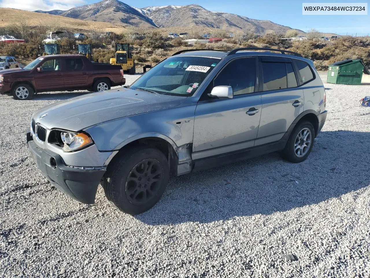 2004 BMW X3 2.5I VIN: WBXPA73484WC37234 Lot: 80484584