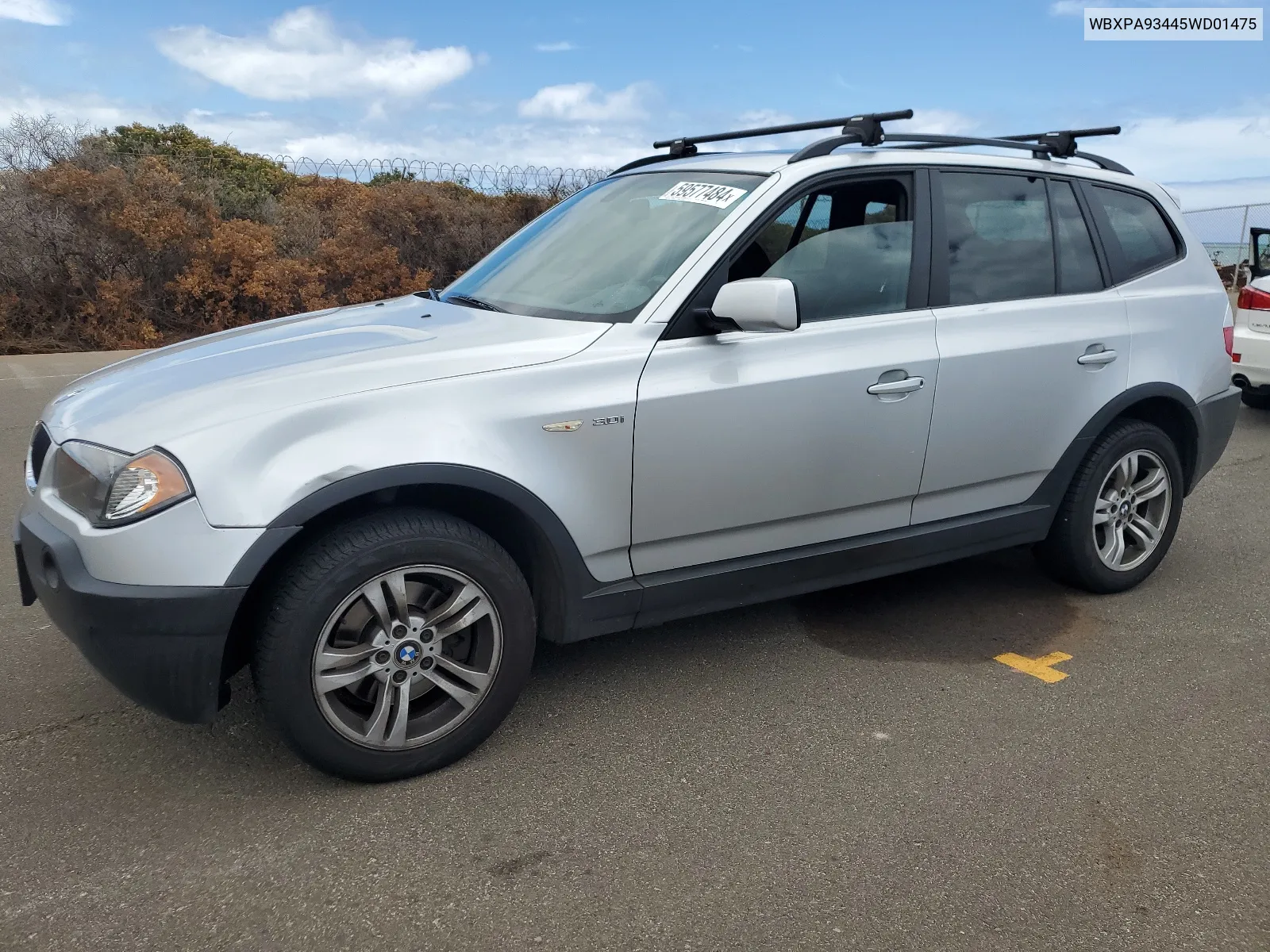 2005 BMW X3 3.0I VIN: WBXPA93445WD01475 Lot: 59577484