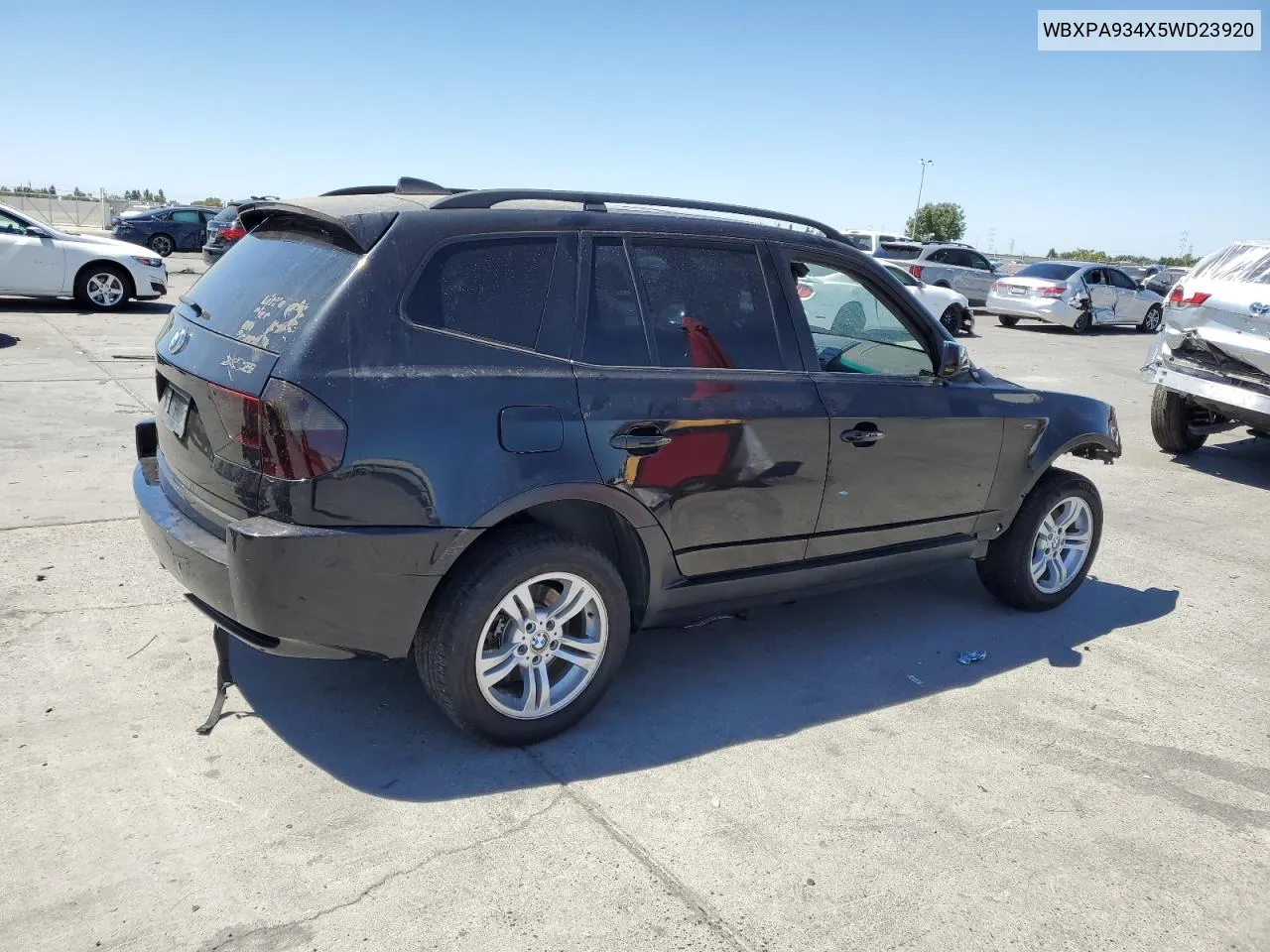 2005 BMW X3 3.0I VIN: WBXPA934X5WD23920 Lot: 67744454