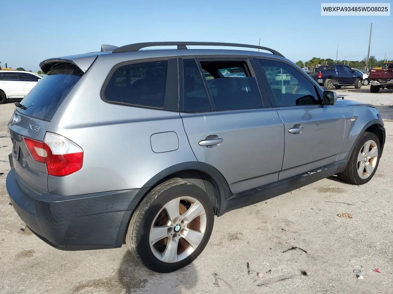 2005 BMW X3 3.0I VIN: WBXPA93485WD08025 Lot: 75821724