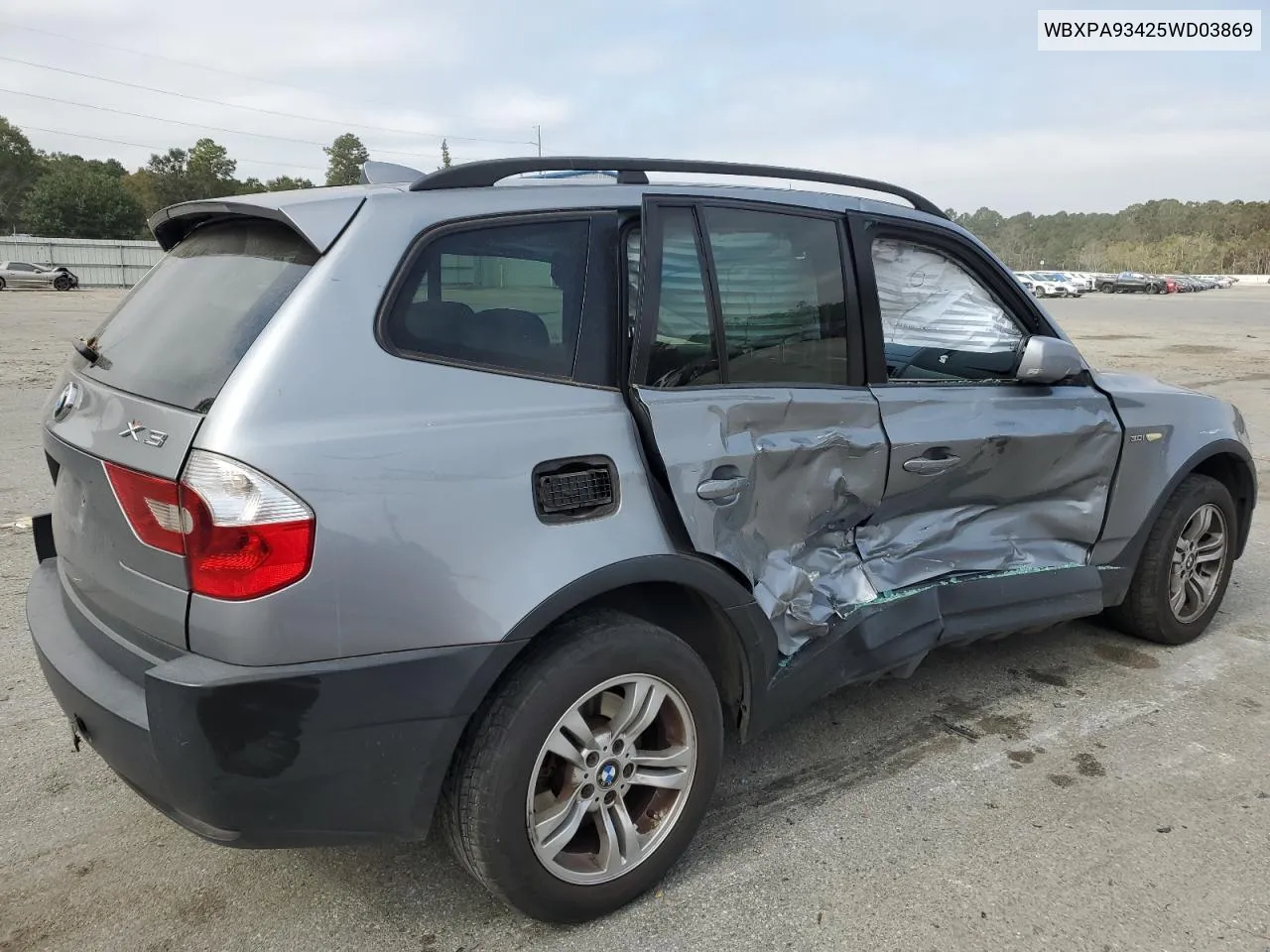 2005 BMW X3 3.0I VIN: WBXPA93425WD03869 Lot: 77732084