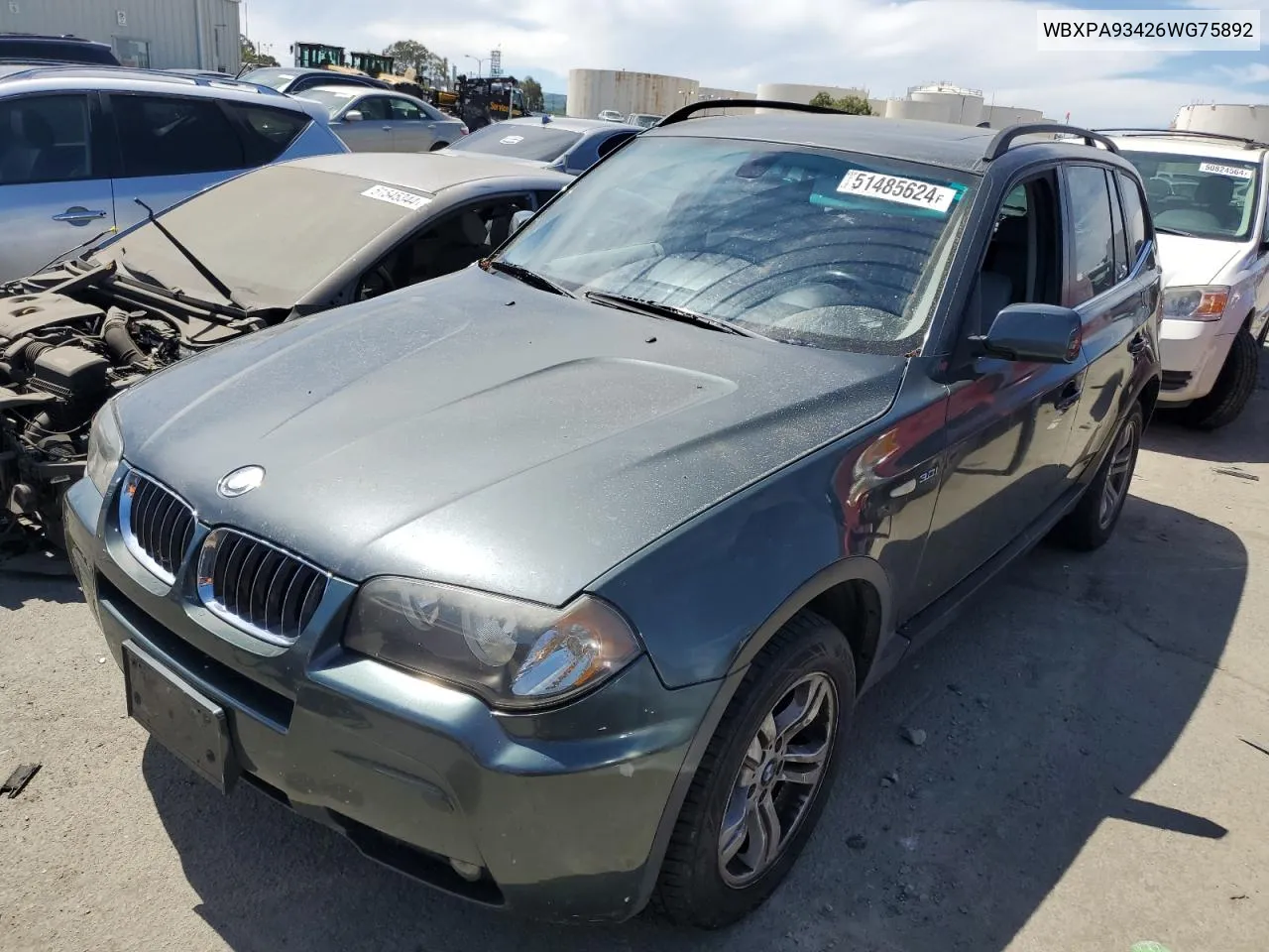 WBXPA93426WG75892 2006 BMW X3 3.0I