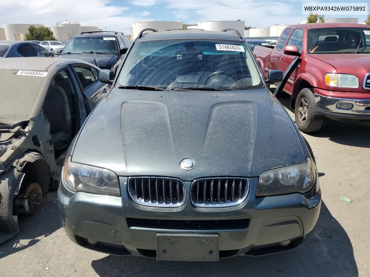 WBXPA93426WG75892 2006 BMW X3 3.0I