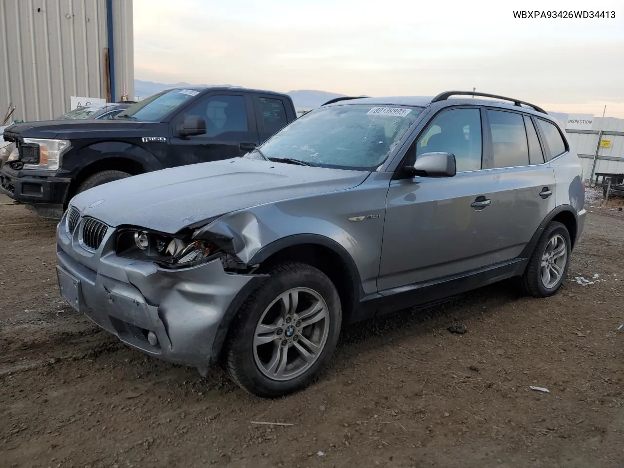 2006 BMW X3 3.0I VIN: WBXPA93426WD34413 Lot: 52744904