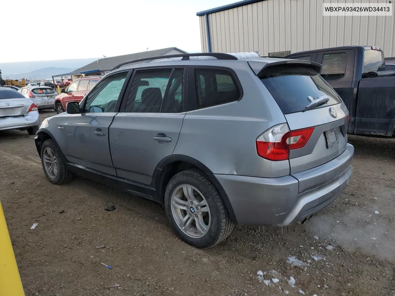 WBXPA93426WD34413 2006 BMW X3 3.0I