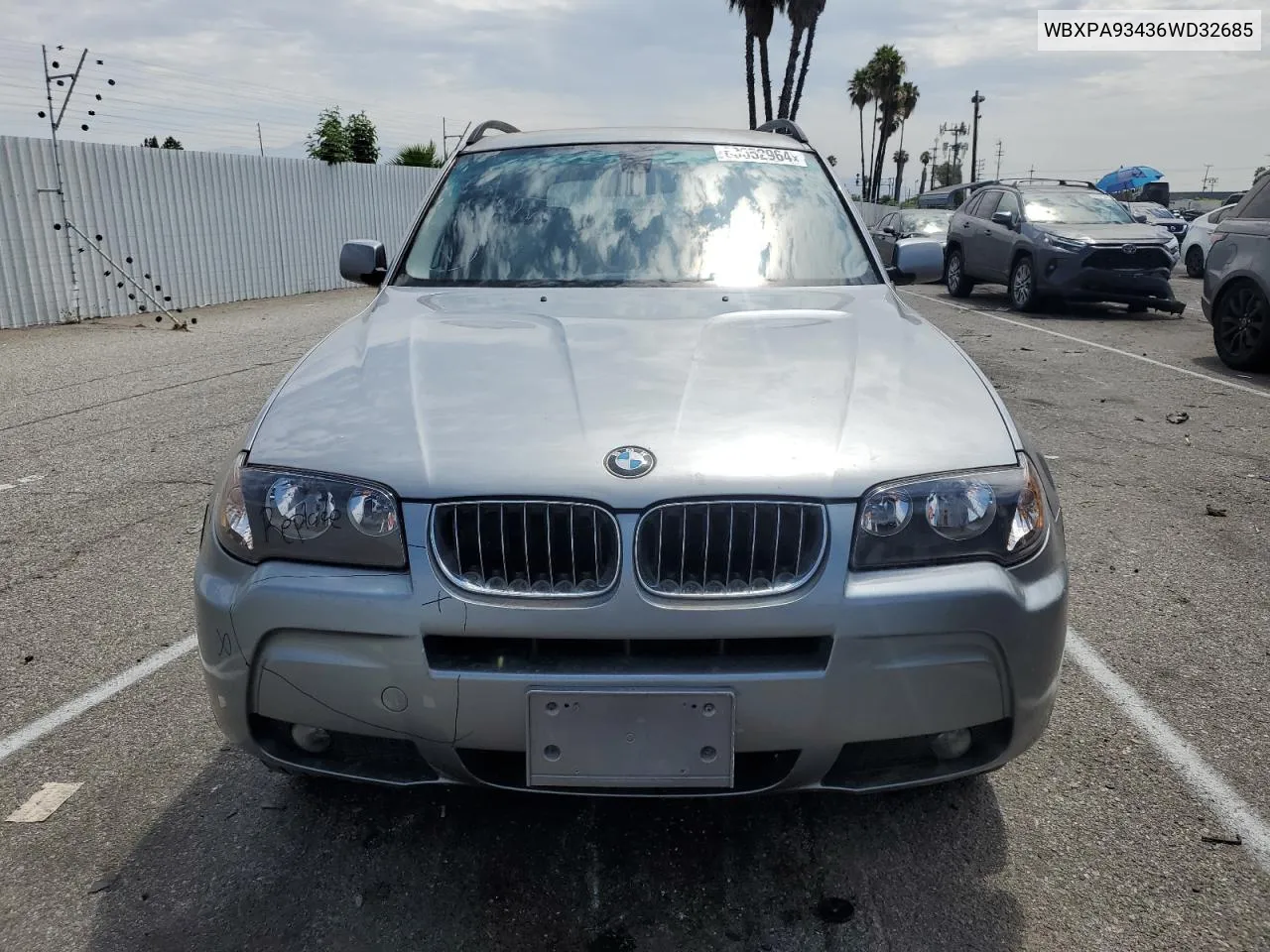 WBXPA93436WD32685 2006 BMW X3 3.0I