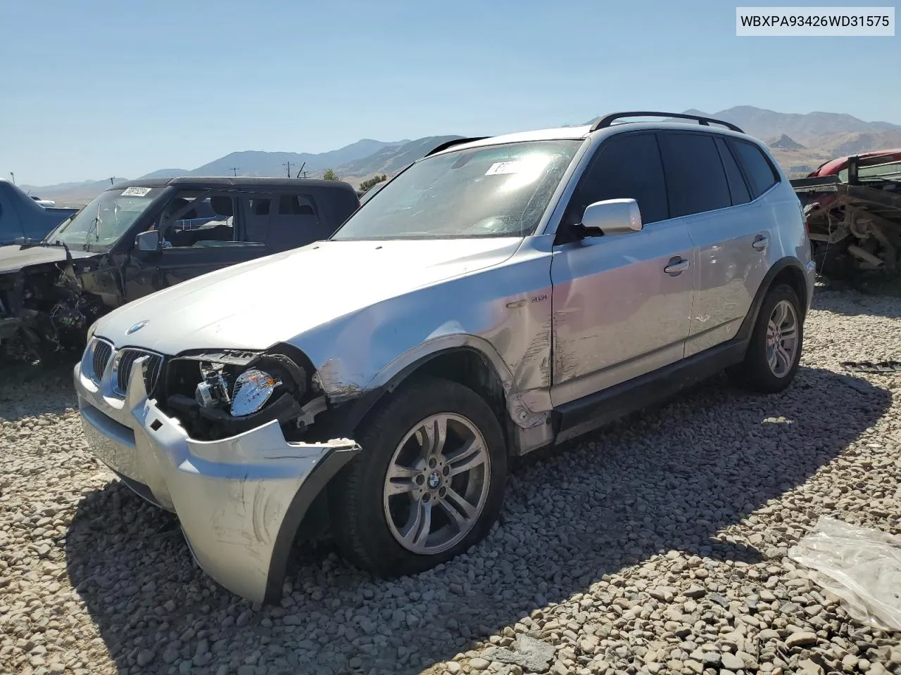 WBXPA93426WD31575 2006 BMW X3 3.0I