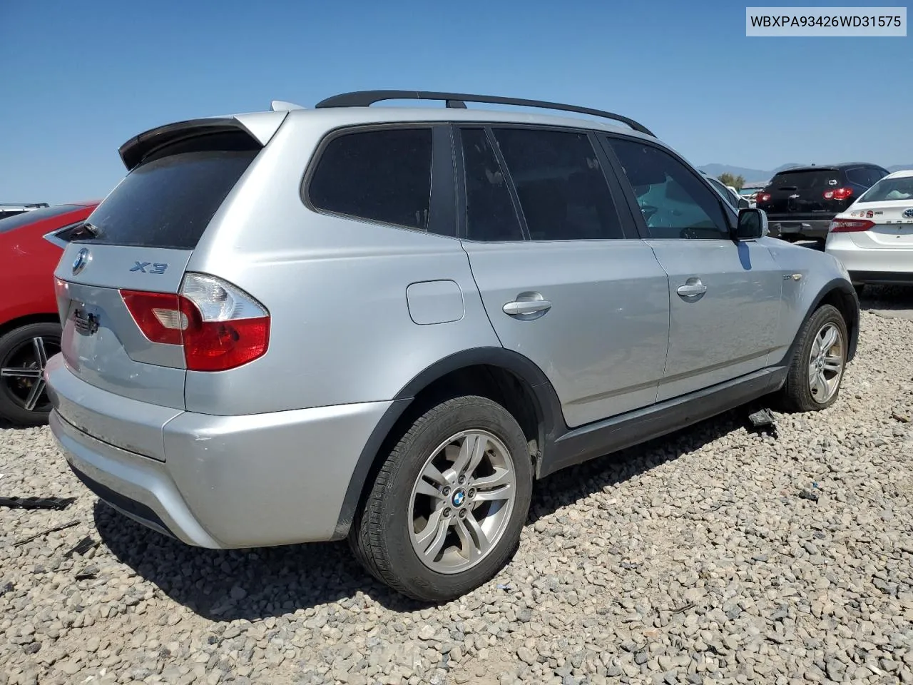 WBXPA93426WD31575 2006 BMW X3 3.0I