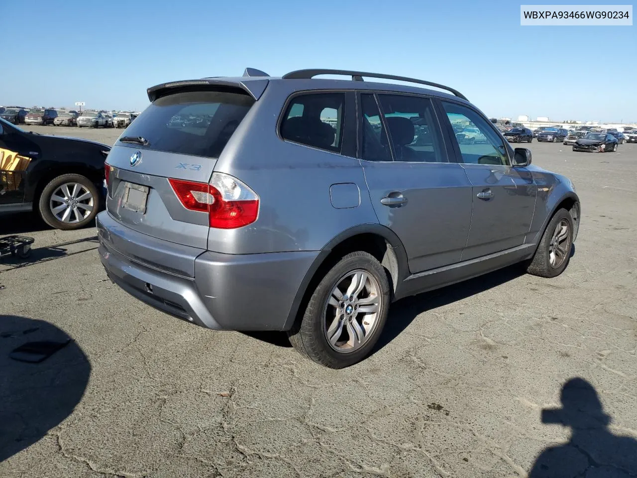 2006 BMW X3 3.0I VIN: WBXPA93466WG90234 Lot: 71399504