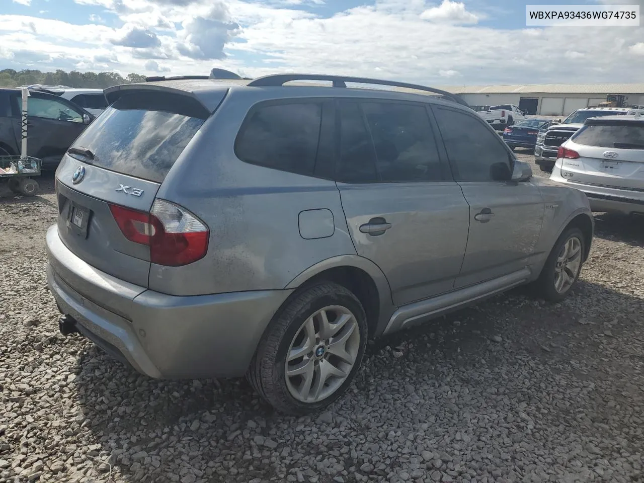 WBXPA93436WG74735 2006 BMW X3 3.0I