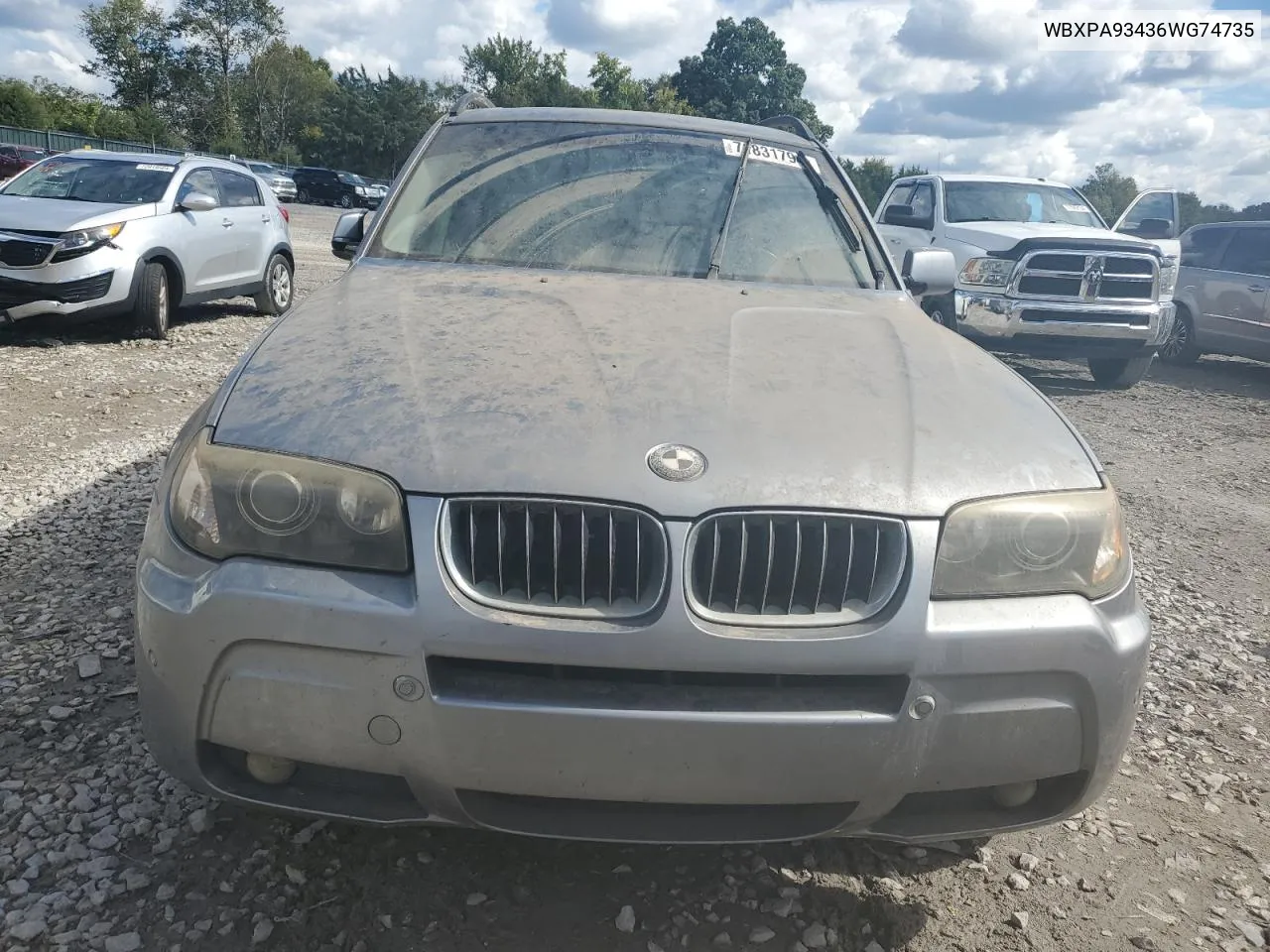 2006 BMW X3 3.0I VIN: WBXPA93436WG74735 Lot: 71831794