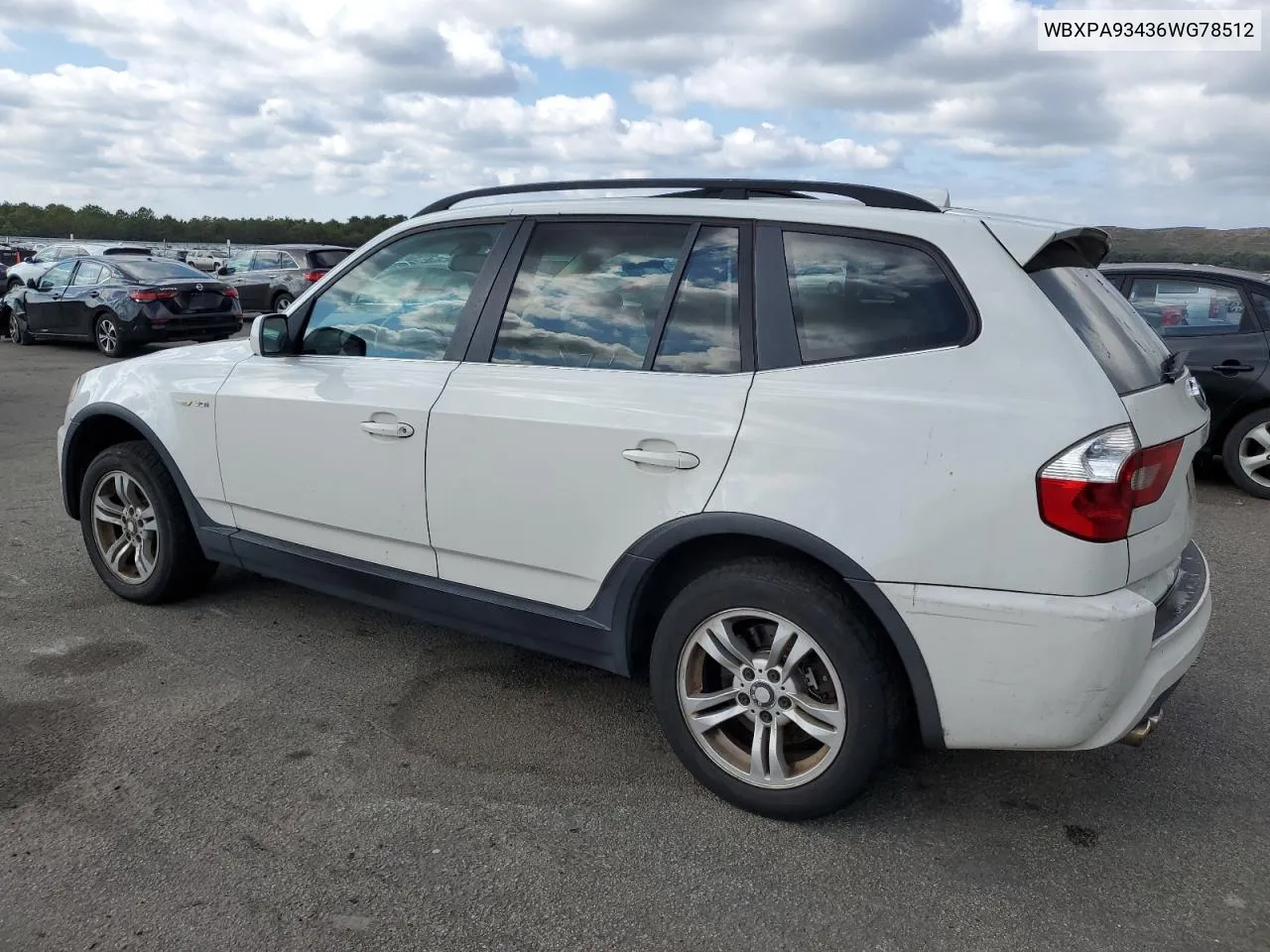 2006 BMW X3 3.0I VIN: WBXPA93436WG78512 Lot: 72682064