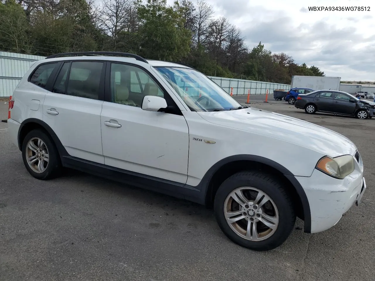 2006 BMW X3 3.0I VIN: WBXPA93436WG78512 Lot: 72682064