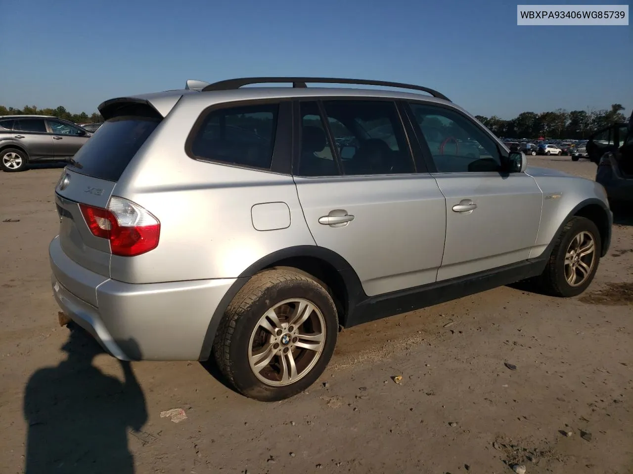 WBXPA93406WG85739 2006 BMW X3 3.0I