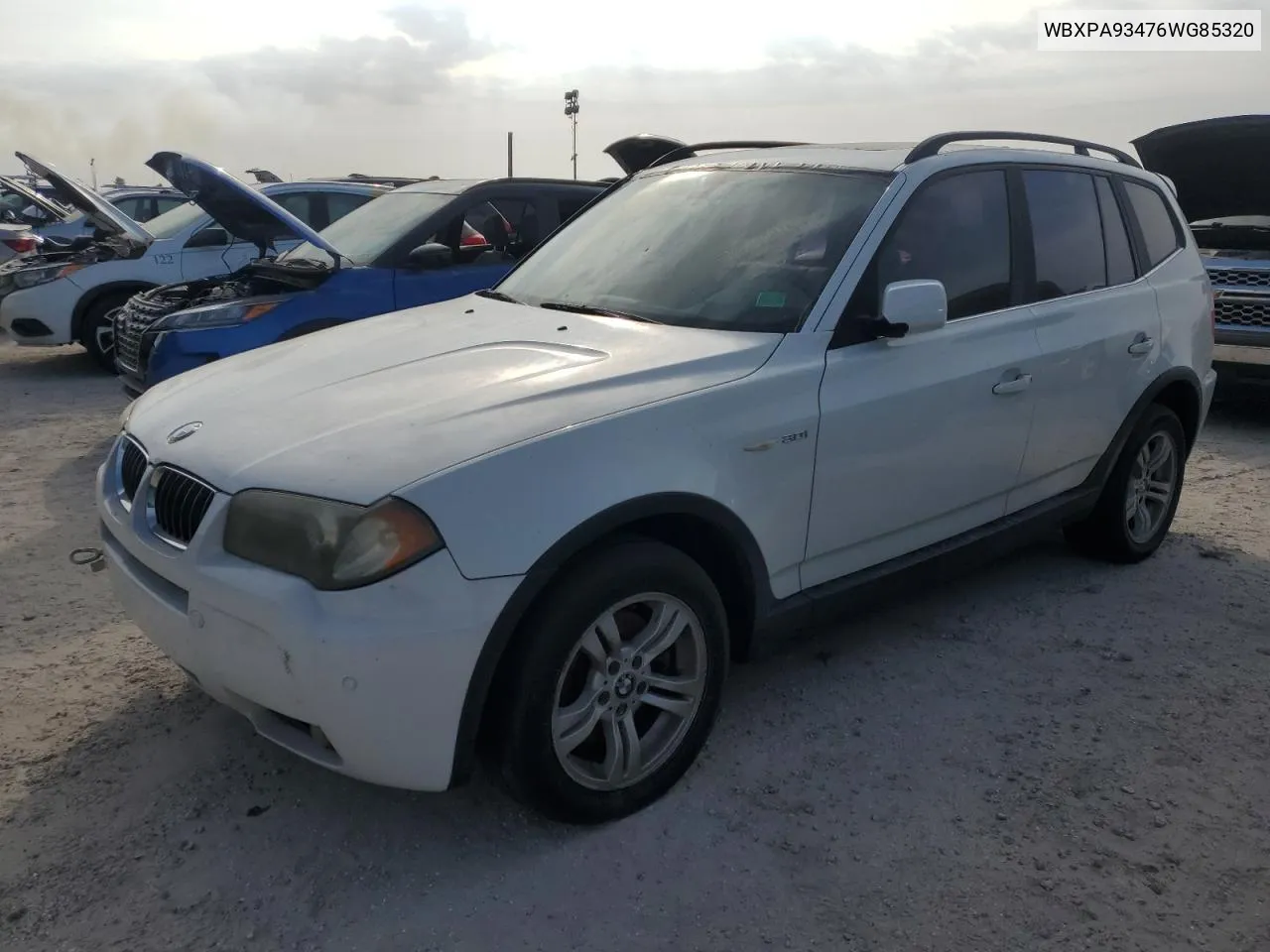 WBXPA93476WG85320 2006 BMW X3 3.0I