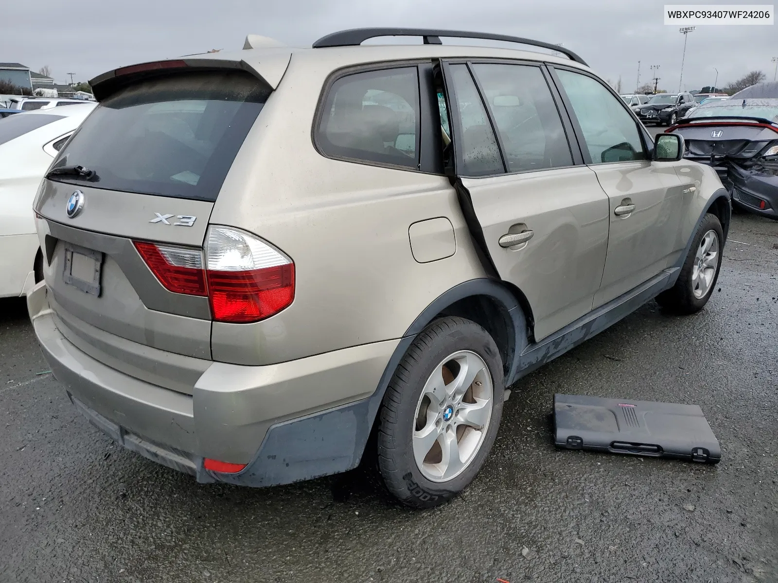 2007 BMW X3 3.0Si VIN: WBXPC93407WF24206 Lot: 38646984