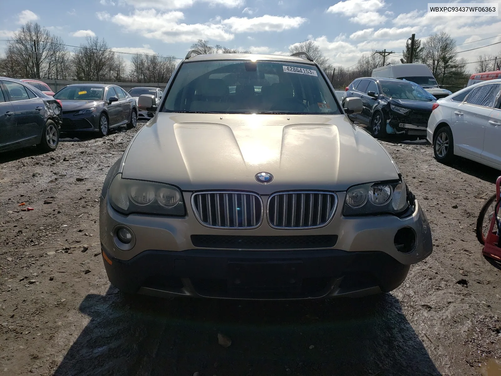 2007 BMW X3 3.0Si VIN: WBXPC93437WF06363 Lot: 49145204