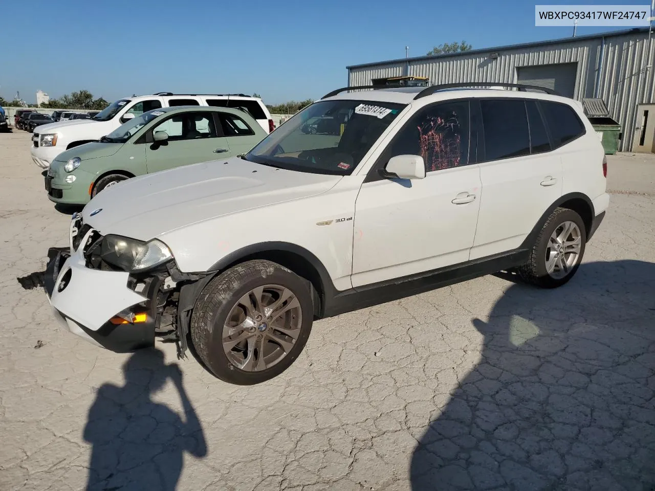 2007 BMW X3 3.0Si VIN: WBXPC93417WF24747 Lot: 69581314